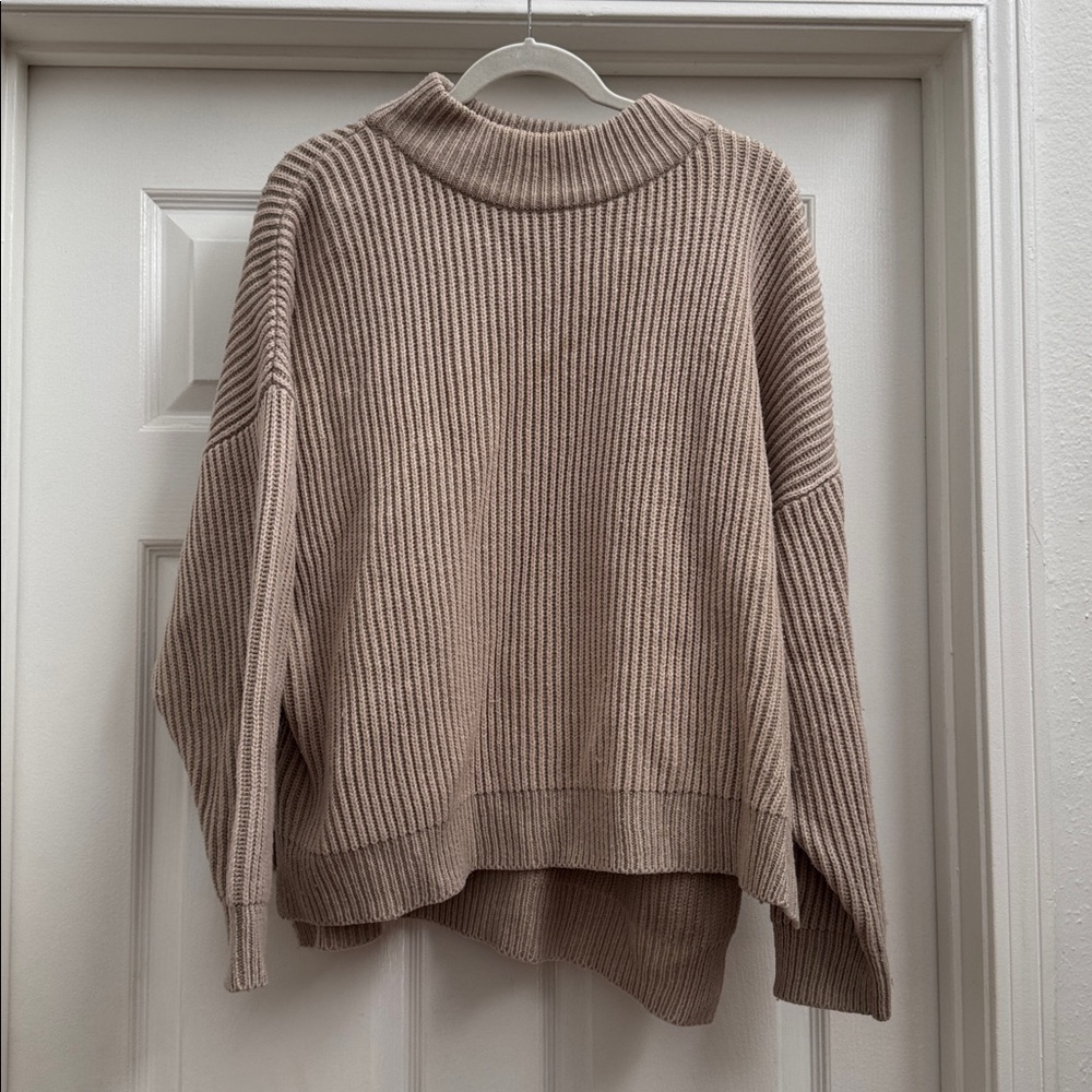 Topshop Ribbed Beige Sweater